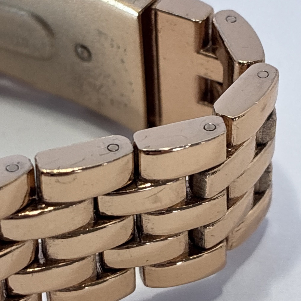 Watch Round Rose Gold Tone Link Bracelet New Battery Japan Runs Lady's Stylish - Picture 6 of 12